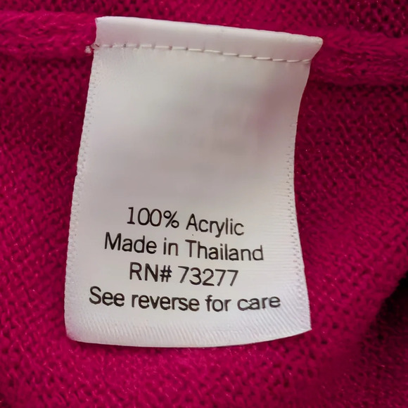 Croft & Barrow The Extra Soft Cabled Crew Neck Sweater Sangria Pink Large (EUC) - Picture 5 of 10